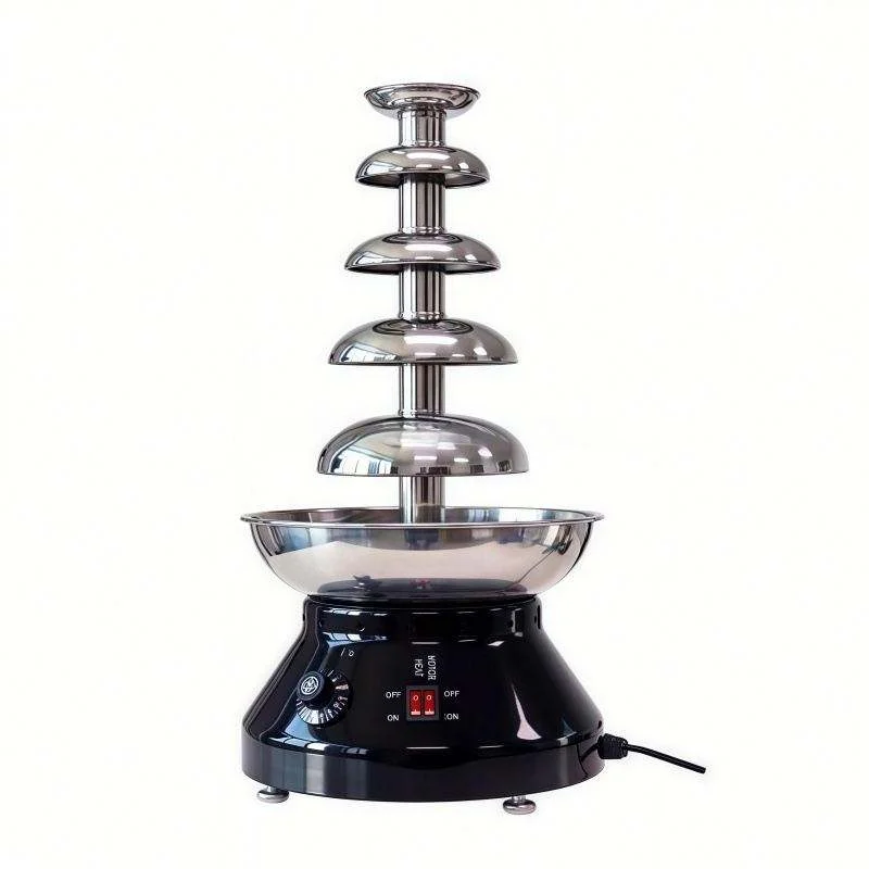 Small Restaurant Red/Black Chocolate Fountain with Tap Fountain Table Melting Waterfall Machine for Buffets, Parties, and Events