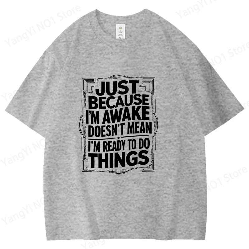 God Created Me and Said Stay with Me Printed Men Women Summer Short Sleeve Tee Letter Round Neck Casual Unisex Boy Girl Top Tee
