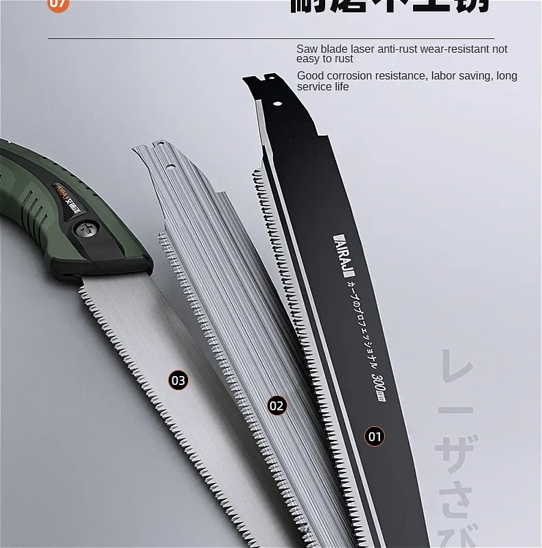 AIRAJ New type of hand-held saw for woodworking, lumberjacks, household home saws, wooden saws, and manual saws