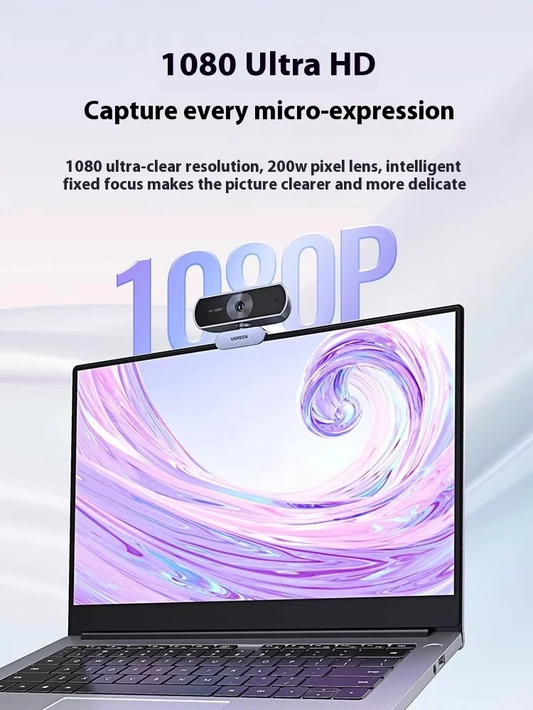 كاميرا ويب UGREEN 4K FHD بدقة 8 ميجابكسل للكمبيوتر الشخصي PDAF التركيز التلقائي المزدوج AI ميكروفونات إلغاء الضوضاء كاميرا ويب تعمل للتكبير/الفرق/جوجل ميت