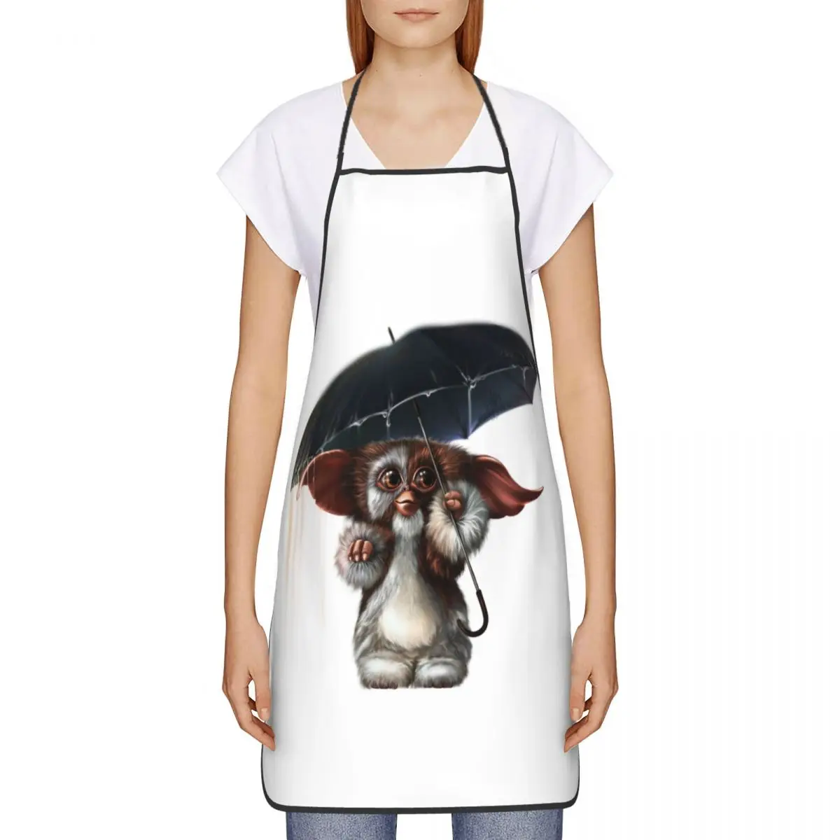 Unisex Gremlins Mogwai Monster Kitchen Chef Cooking Baking Apron Women Men Horror Gizmo Tablier Cuisine for Gardening