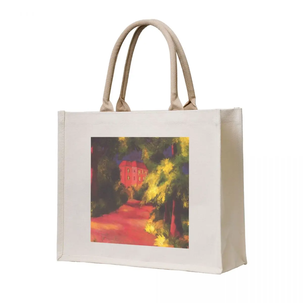 

Vintage August Macke Red house in Park 1914 Tote Bag shopper bag woman bags woman 2025 cute pouch bag
