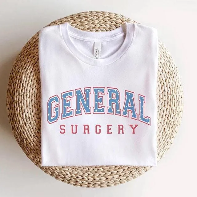 Varsity General Surgery Nurse July 4Th T Shirt Patriotic Crew Va American Fourth Independence Day Scrub Tech Group