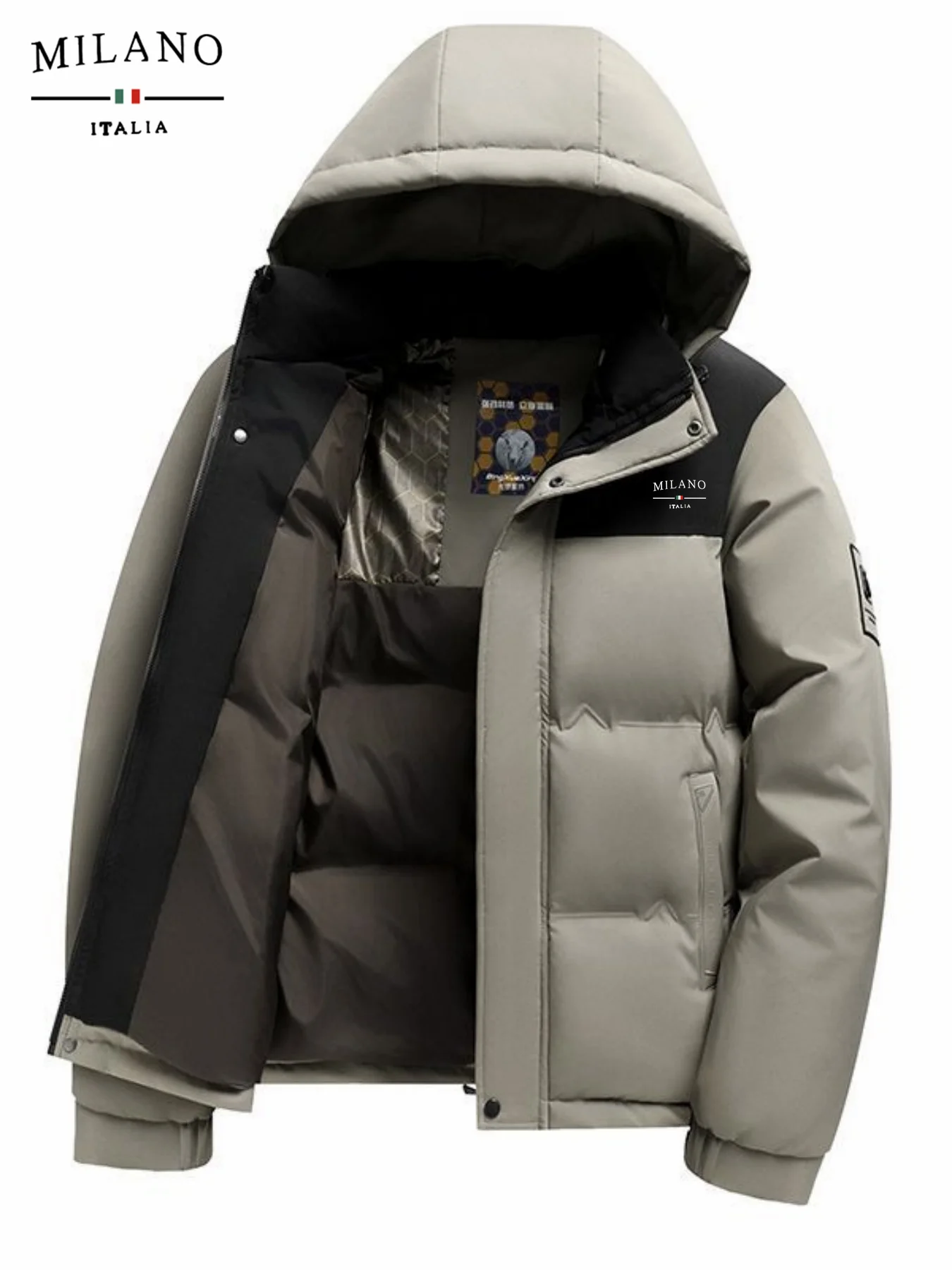 Giacca invernale da uomo in cotone ispessito Cappotto caldo impermeabile con cappuccio Essenziale per capispalla stile maturo per la stagione fredda