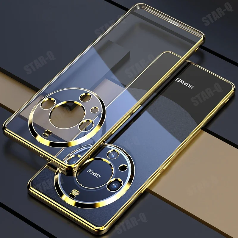 Magic6 Magic5 Lite Luxury Plating Clear Case For Huawei Honor Magic 6 5 Lite 5g Soft Silicone Transparent Back Cover 6lite 5lite