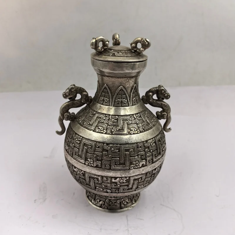 Antique Bronze Double Beast Ear Incense Burner Home Incense Decoration Craft Ornament