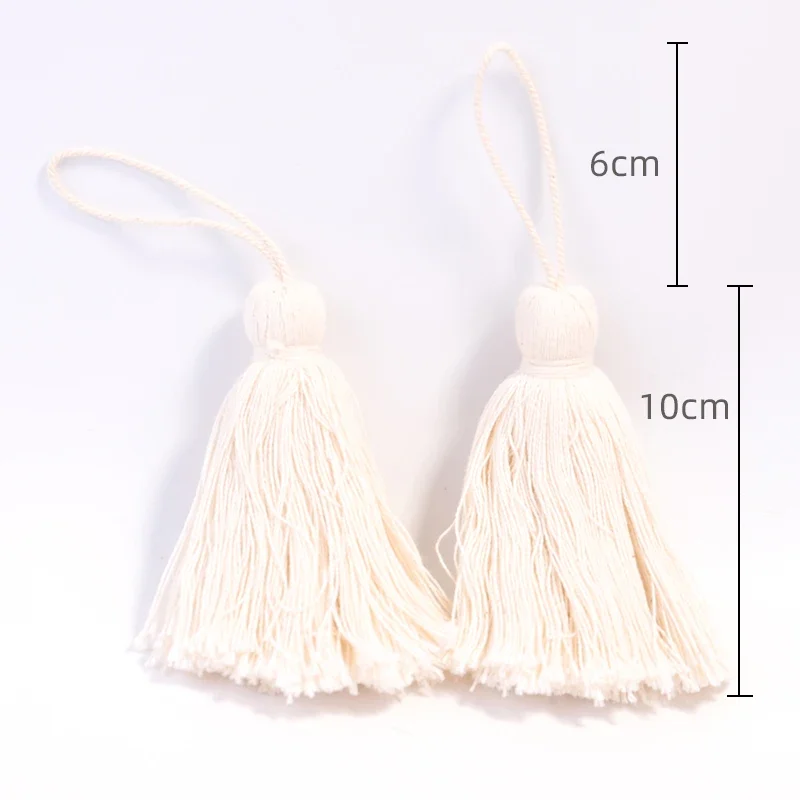 1 Piece White Cotton Tassel Pendant Can Be Used To Decorate Tassels for Pillows Blankets Curtains Tablecloths