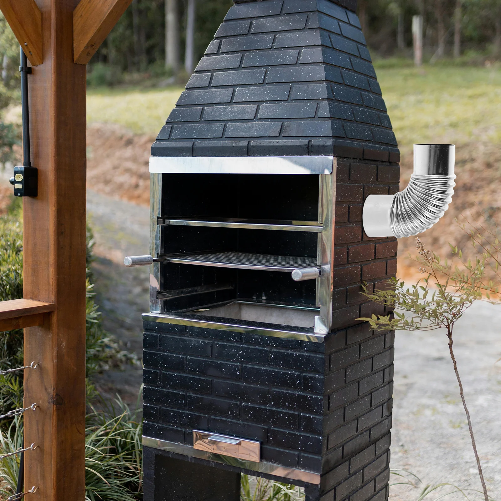 

2Pcs Stainless Steel 60Mm Vent Pipe Elbow Thicker Wall Design for Efficient Stove Exhaust High Heat Resistance Safe Kitchen