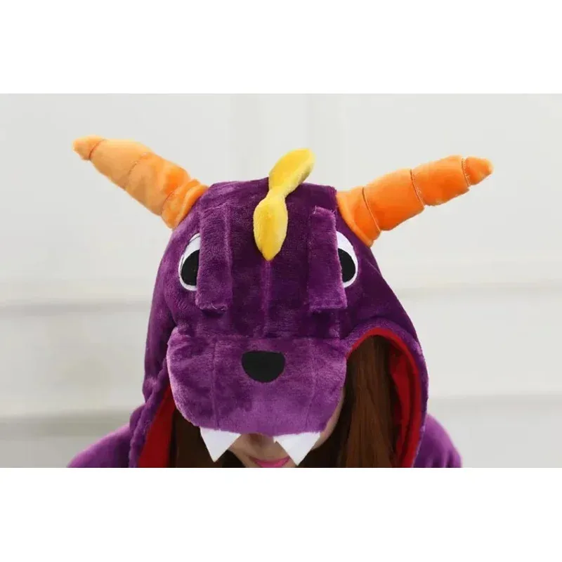 

Пижамы CySpyro для взрослых и детей, костюмы для косплея, комбинезоны с фиолетовым драконом для унисекс, танцевальные нарядные пижамы, подарок на Хэллоуин в течение ближнего года M17
