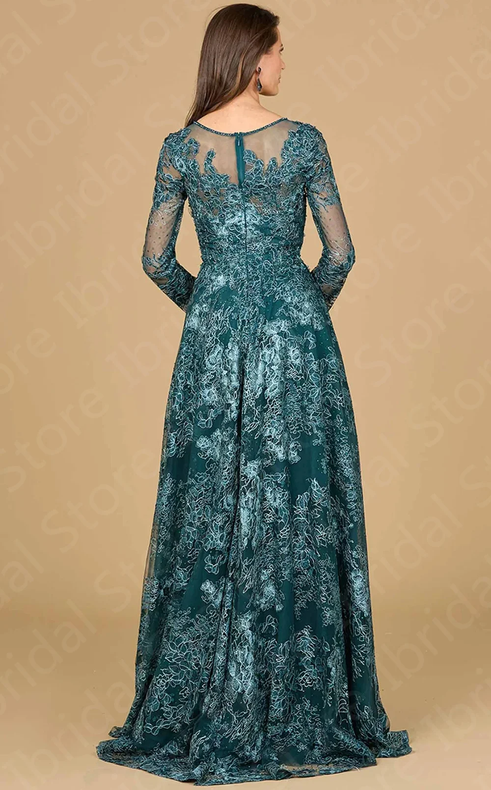 Vintage Dark Teal Mother Gowns for Wedding Women 2024 Lace Mother of the Groom Dress Long Sleeves Wedding Party Dresses Pink