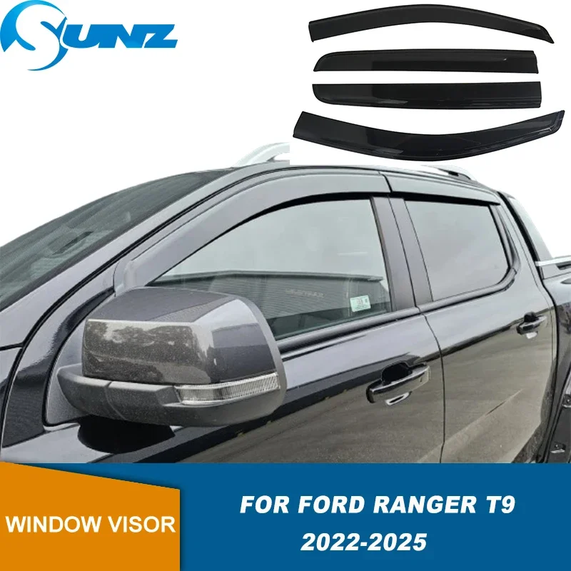 

Side Window Deflector For Ford Ranger T9 2022 2023 2024 2025 Car Window Visor Sun Rain Guard Weathershield Wind Deflector