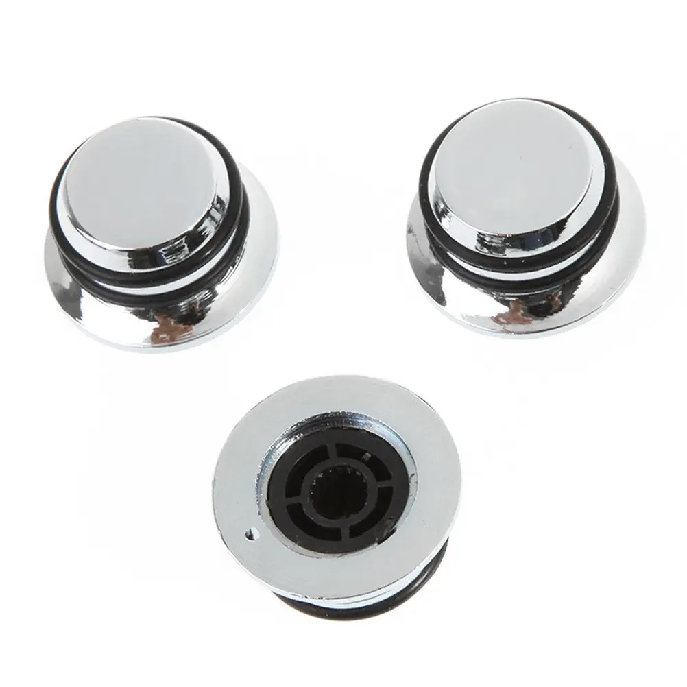 3Pcs Metal Volume Control Knob Straw Hat for Guitar Bass Push- Style Premium Build 2 Rubber Lightweight