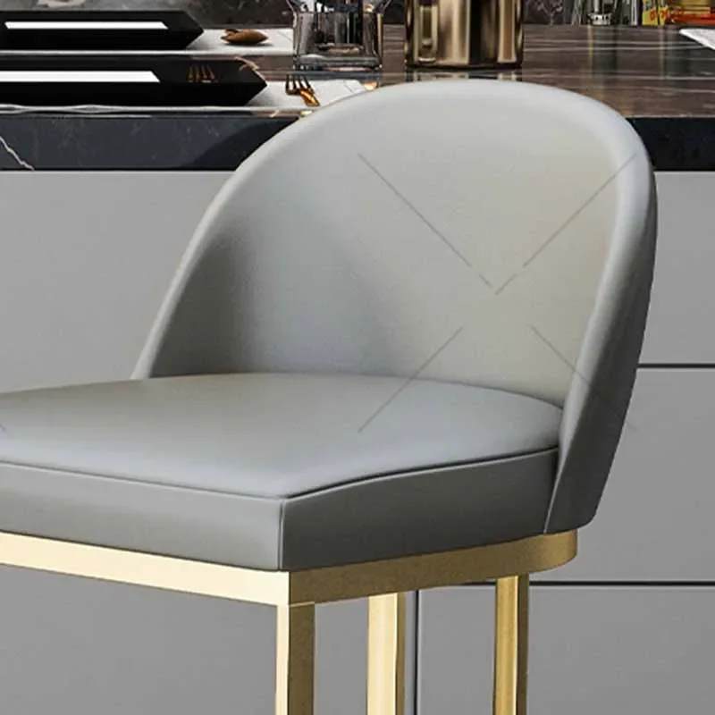 Nordic Golden Luxury Minimalist Office High Bar Chair Dining Soft Ergonomic Office Chair Barber Chaises Bar Bar Furniture