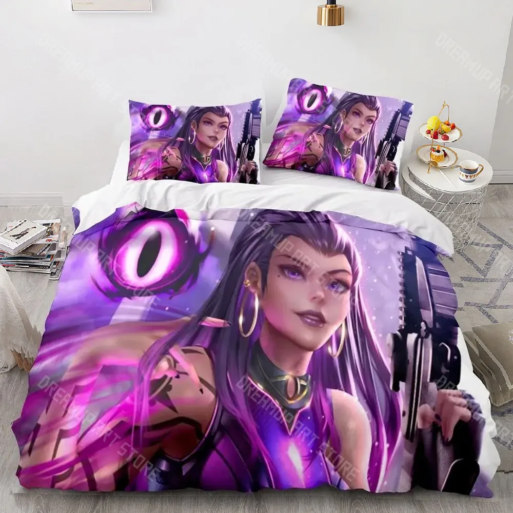 3D Printed VALORANT Game Bedding Set for Boys Girls Duvet Cover Pillowcase Twin Queen King Full Single Double Sizes