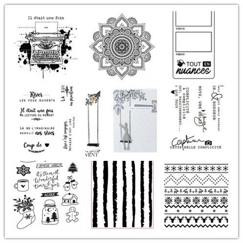 ZY 2021 New Arrival Presell french stamps for DIY Scrapbooking/photo album Decorative Embossing DIY Paper Cards