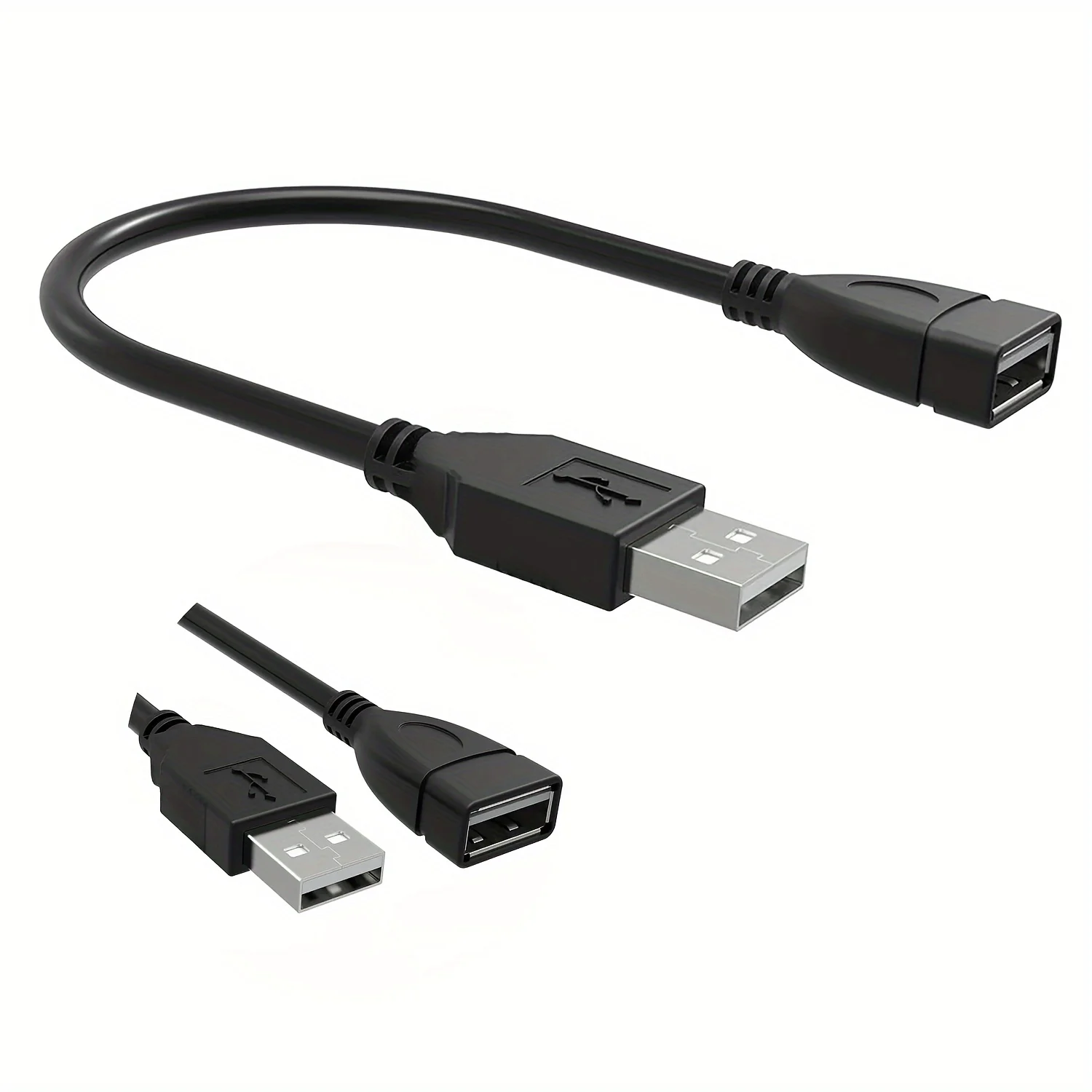 USB 2.0 Extension Cable - Male to Female, High-Speed Data Transfer, Compatible with Hard Drives, Cameras, Keyboards & Mice