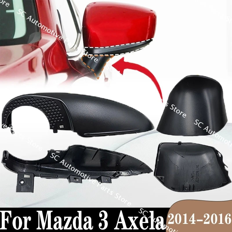 For Mazda 3 Axela 2014-2016 Auto Car Accessorie Exterior Turn Signal Light Lamp Len Rearview Hous Frame Mirror Base Shell Cover