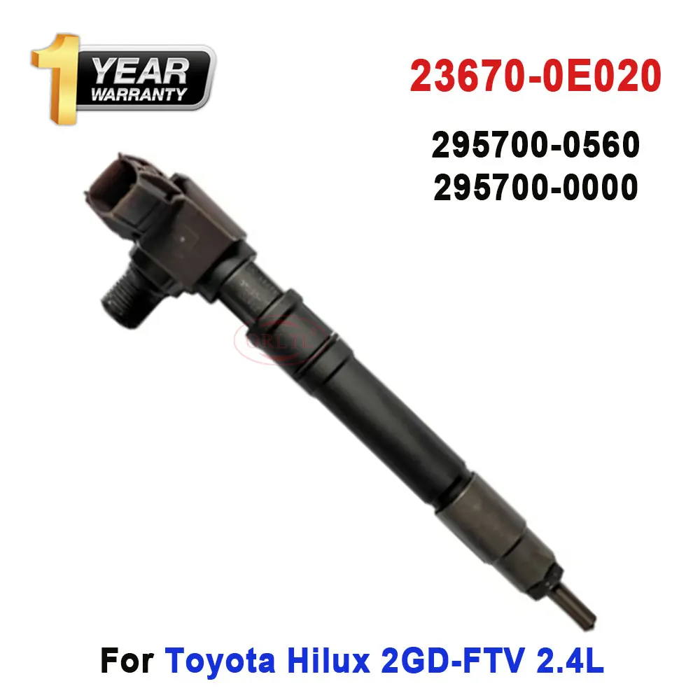 4PCS 2957000560 236700E020 Diesel Common Rail Fuel Injector 295700-0560 23670-0E020 Fit for Toyota Fortuner Hilux Revo 2.4L 2GD