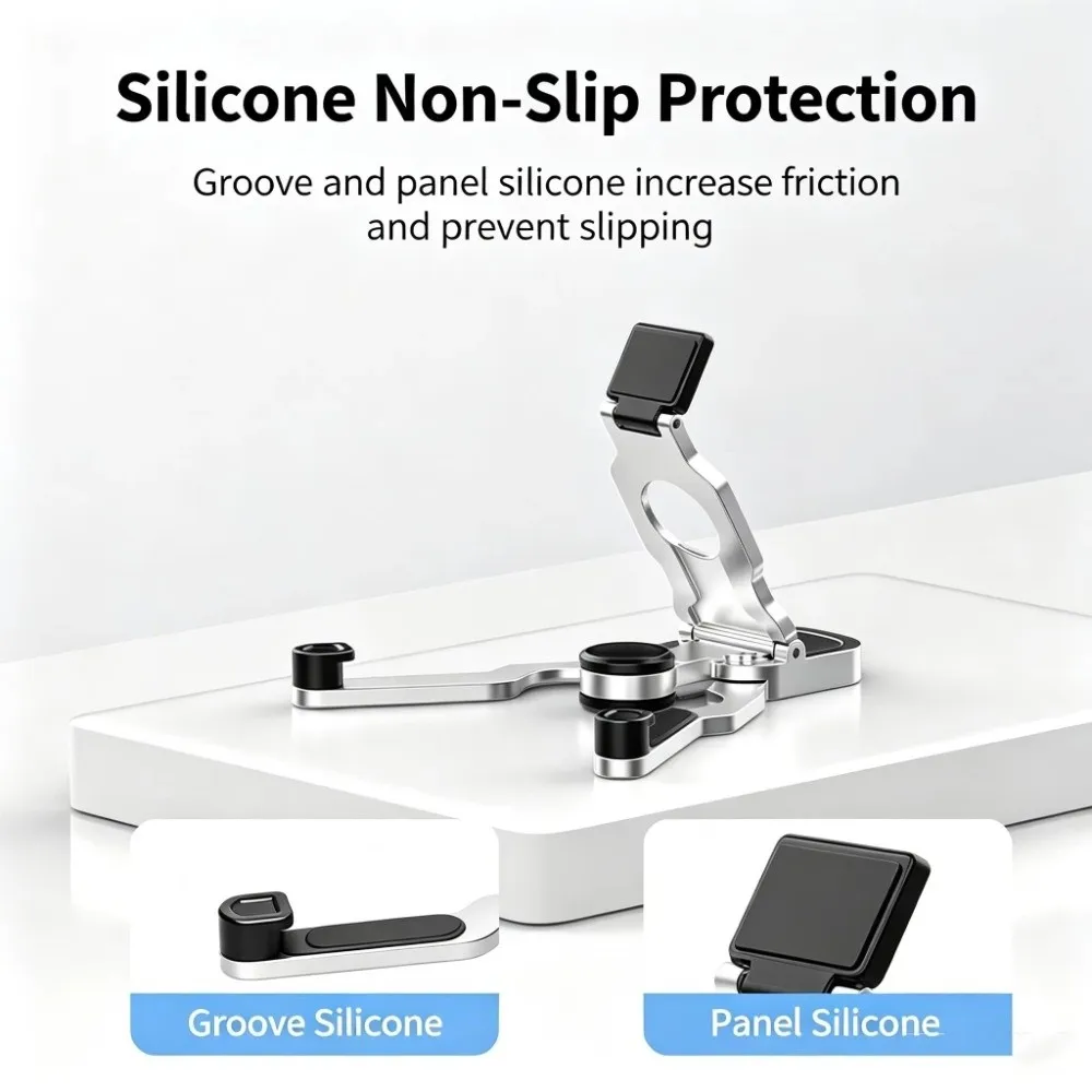 Metal Fidget Spinner Fidget Spinner Phone Stand Adjustable Anti-Slip Cell Phone Holder 3 In 1 Foldable