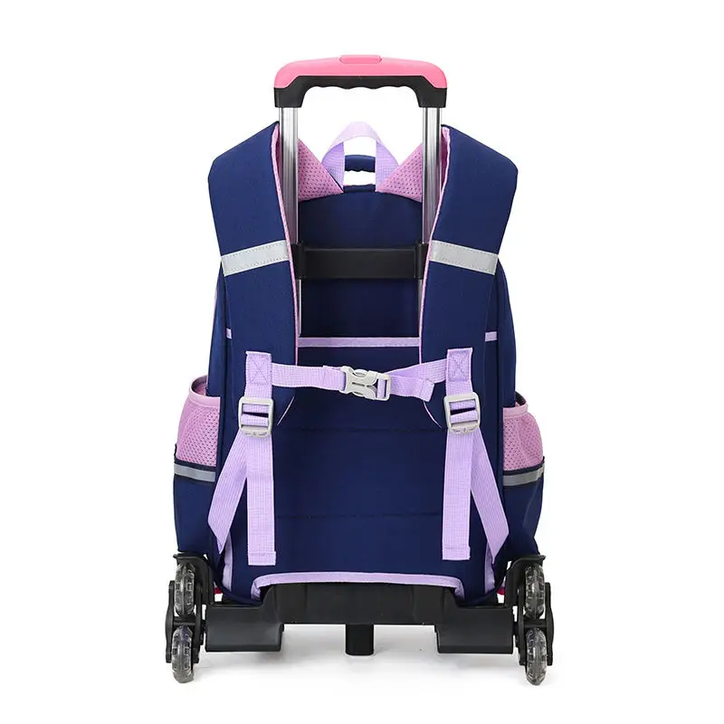 

Sanrio KUROMI Pupil School Backpack Grade 1-3-6 Backpacks for Boys Children Girls Reduce Burden Protect Spine Light Trolley Bag