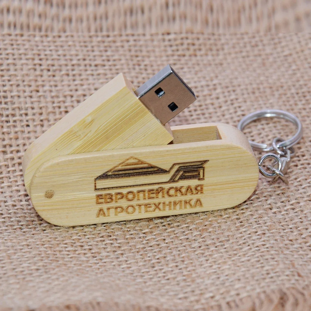 Usb2.usb 2.0 Houten Draaibare Pendrive Usb Flash Drive 4Gb 8Gb 16Gb 32Gb 64Gb Memory Stick Custom Logo (Meer dan 10 Stuks) Bruiloft Cadeau