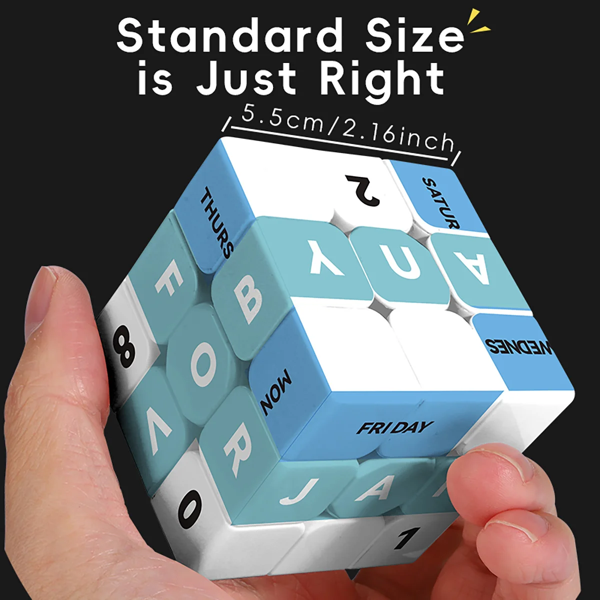 3x3x3 Cubo Magico Puzzle UV Stampato Calendario 3D Alleviare Lo Stress Professionale Velocità Liscia Gioco Giocattolo per I Bambini Regalo