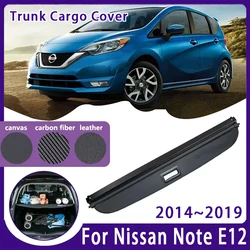 Car Trunk Curtain Covers For Nissan Versa Note E12 2014~2019 Retractable Luggage Trunk Storage Rack ABS Shields Auto Accessories