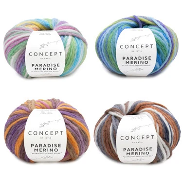 Katia Ultra Fine Beautiful Merino Paradise, Hilo de Lana Merino Suave y Brillante para Teñir, Ideal para Prendas de Vestir y Accesorios