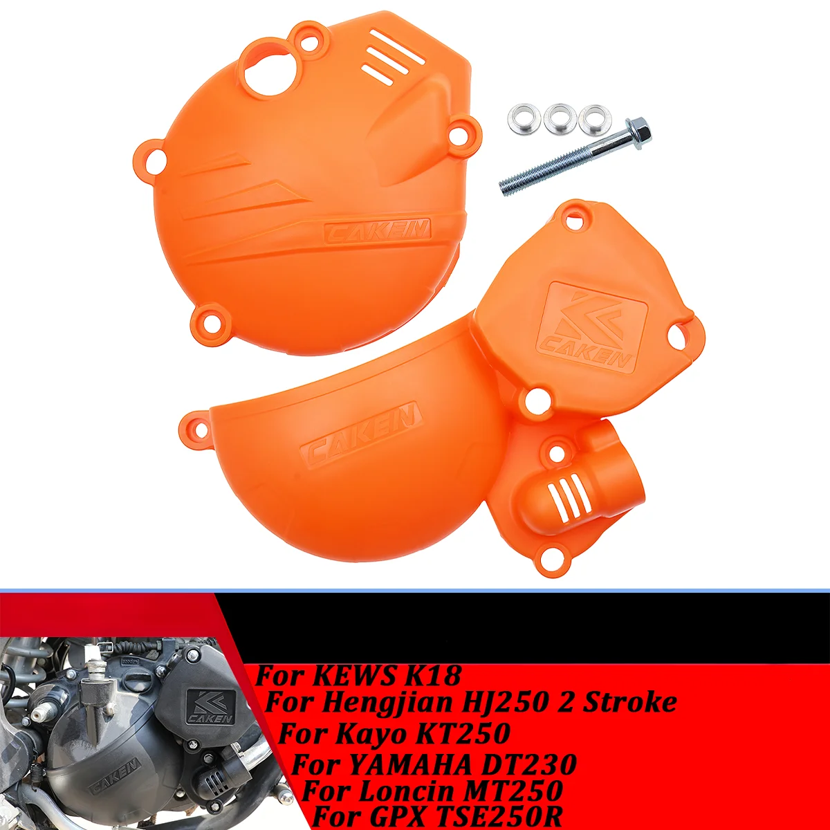 

Plastic Clutch Guard Water Pump Cover Ignition Protector For YAMAHA DT230 GPX TSE250R Kayo KT250 Hengjian HJ250 2Stroke KEWS K18