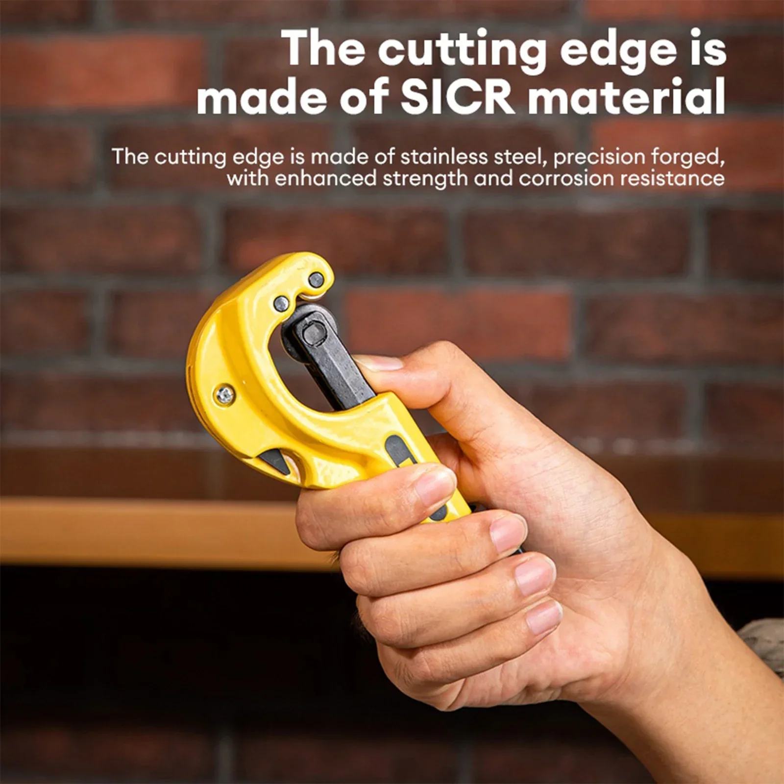 Deli Multi-Purpose Pipe Cutter Non-Slip Water-Resistant Precision Cutting for Plastic & Rubber Tubing PVC Cutter Tool Hand Tools