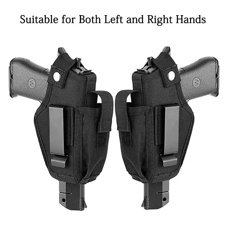 Tactical Holster,Belt Clip,IWB OWB Carry,with Single 9mm Mag Pouch,Quick Pull,Adjustable for Compact and Fullsize,Left-Right