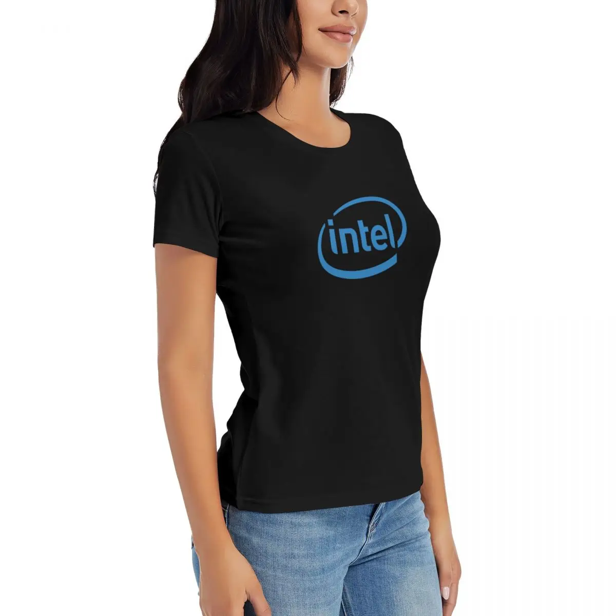 Pc It Core Fans Intel T-Shirt Dames Meisje Katoenen Korte Mouw O-hals T-Shirts Tops