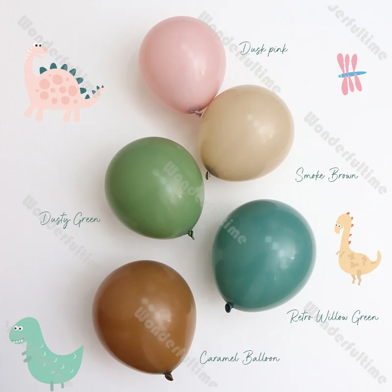 5/10/12/18inch Boho Balloons Retro Kids Birthday Pink Green Caramel Latex Balloons Girl Baby Shower Gender Reveal Wedding Globos