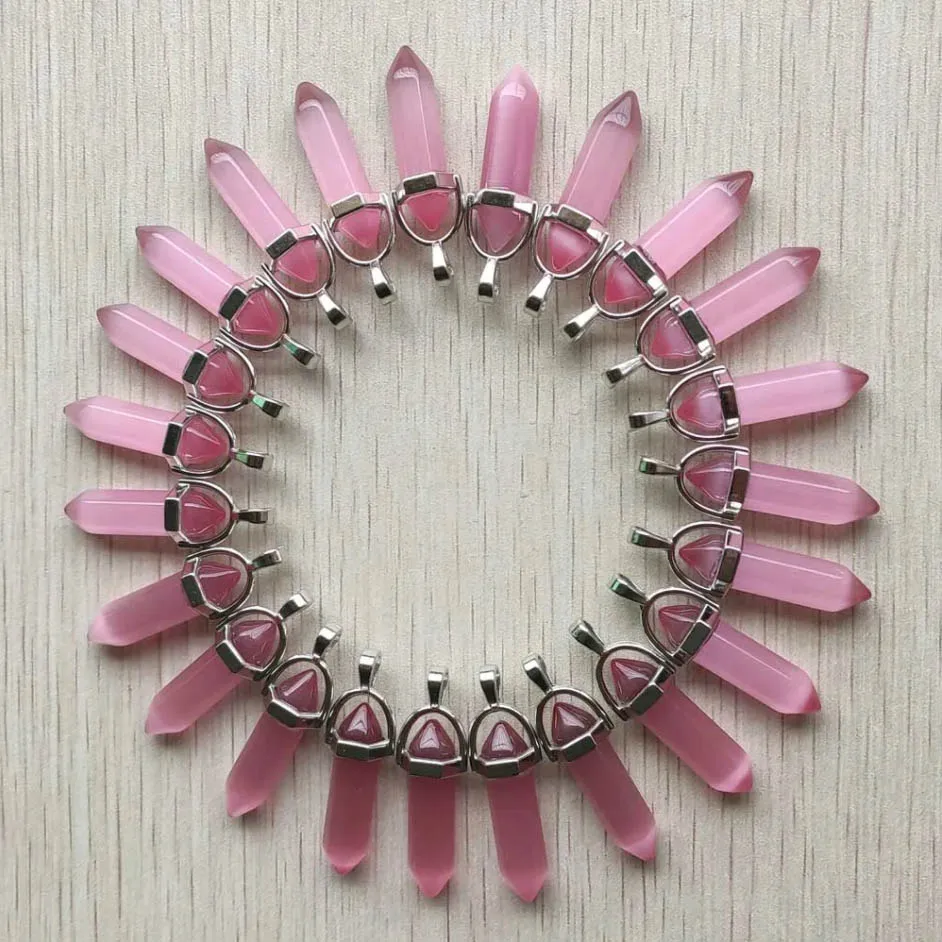 Wholesale Assorted Natural Stone Mixed Pillar Charms