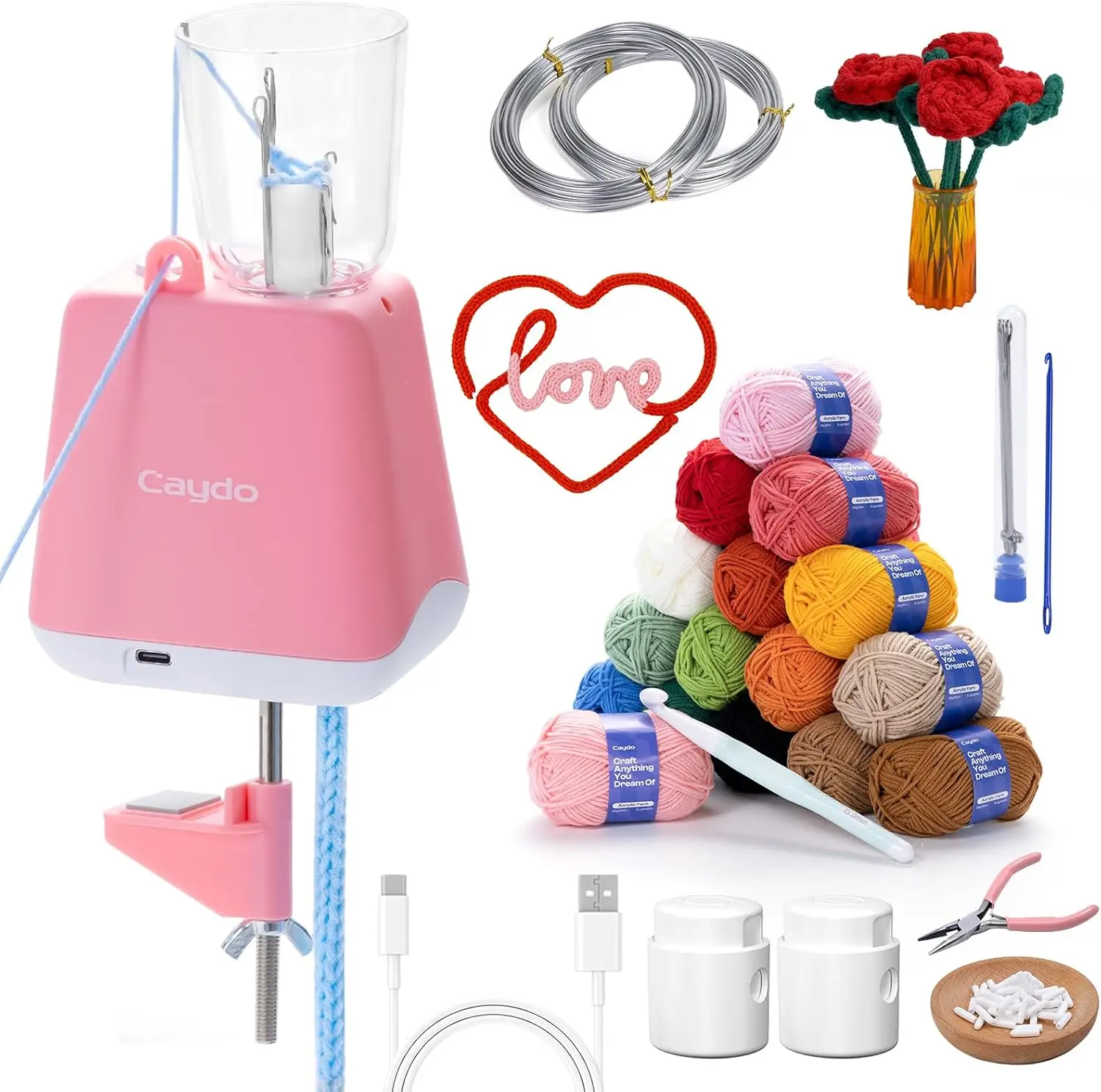 

Beginner iCord Knitting Kit, 92pcs DIY Handicraft Set for Quick Craft Making, Ideal Gift for Knitting Enthusiasts