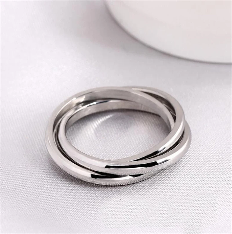 Anti Stress Angst Fidget Spinner Paar Ringe Frei Drehen Schmuck für Männer Frauen Edelstahl Knuckle Ring Hochzeit Bague
