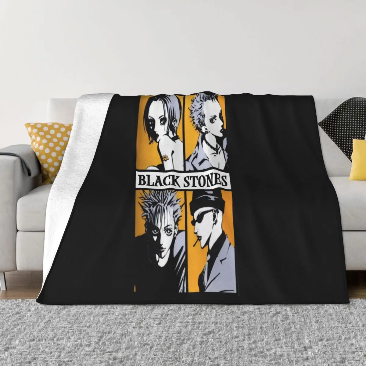 Maglia Tributo Nana Black Stones Anime Manga Cartone Giappone 1 Cheap Sale Rock Stylish 2021 Latest Throw Blanket