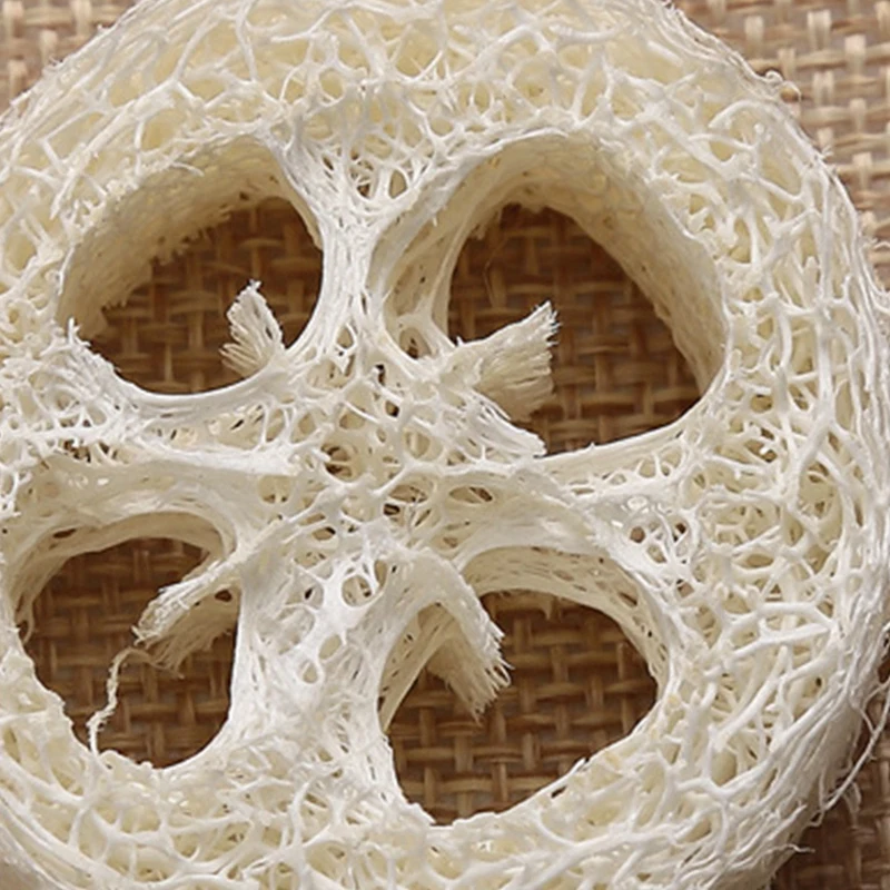 4-6Cm Wide 40Pcs/Lot Natural Loofah Slice Diy Customize Soap Tools,Cleaner,Sponge Scrubber,Facial Soap Holder