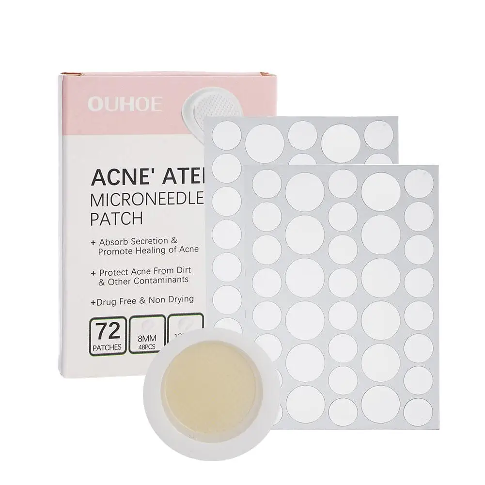 Face Patches Para Espinha, Microneedles, Invisible Acne Removal Patch, Manchas Cobrindo Adesivos, Face Spot, Cicatriz, Esconder N8X6, 72 Contagem