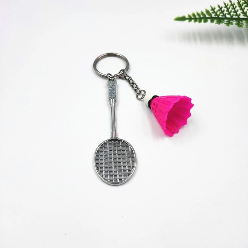 Porte-clés badminton, accessoires décoration pour porte-clés à breloques
