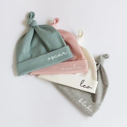 Custom Baby Hat Baby Shower Gifts Personalized Baby Beanies Custom Name Infant Headwear Boys and Girls Christening Gifts