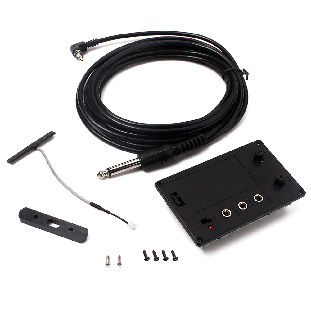 

Pickup EQ Mute Equalizer Practice Violin Pickups Preamp with Cable Electric Front