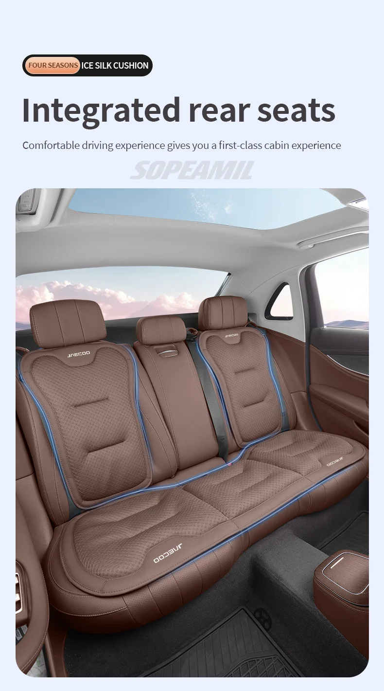 Für Chery JAECOO J5 J5EV J6 J7 J7SHS J8 J9 2024-2026 Auto-Sitzrückenlehnen-Kissenbezug Atmungsaktiver Sitzschutzbezug – Detail 6