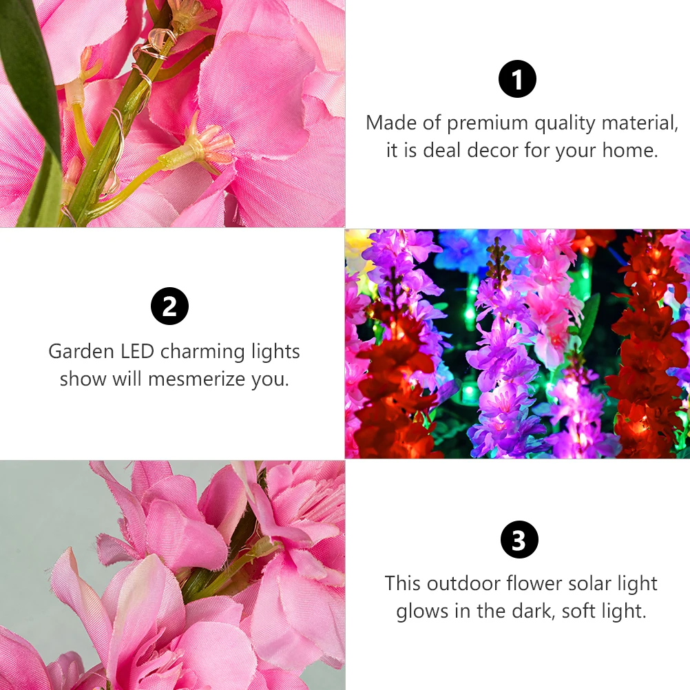 

Power LED Garden Light Waterproof Outdoor Stake Lights Solar Power Violet Flower Lamp Solar Energy Flower Lamp
