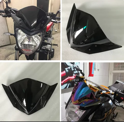 EU quality Black Double Bubble Motorcycle Windshield Windscreen For Yamaha FZ16 FZ 16 FZ-S  2014-2016 2015 Screen Fairing FZ16S