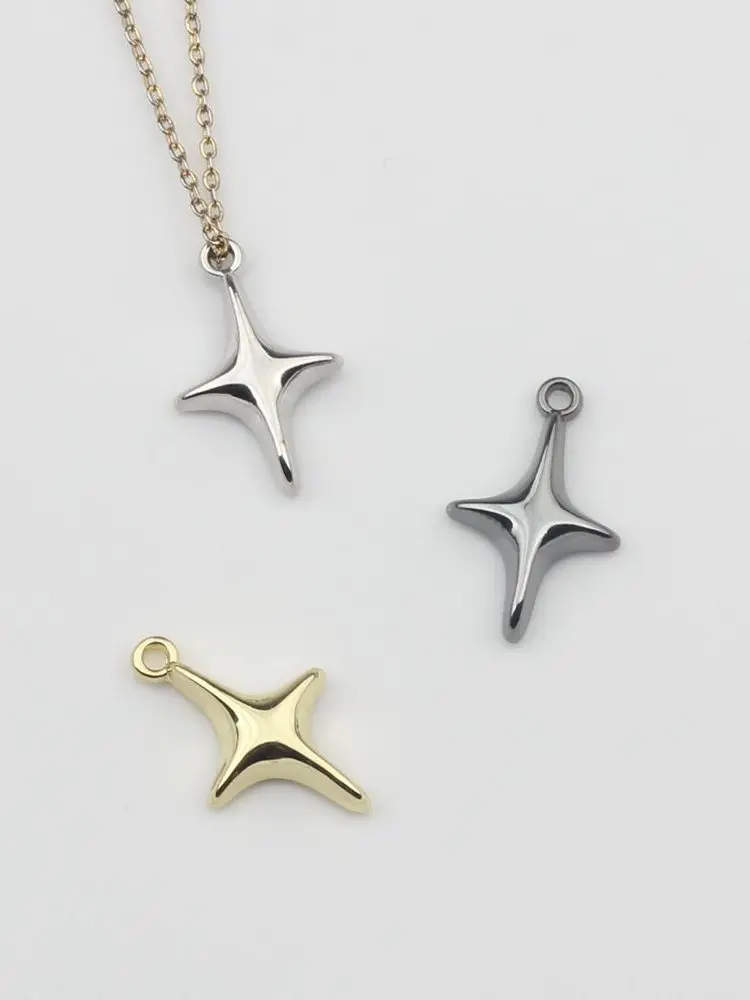 Zinc Alloy Mini Simple Star Charms Pendant 10pcs/lot For DIY Jewelry Making Finding Accessories