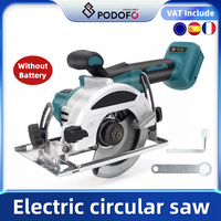 Podofo 5.5Inch Electric Brushless Cordless Circular Saw Woodworking Cutting Power Tool For Makita 21V Battery For Wood Stone