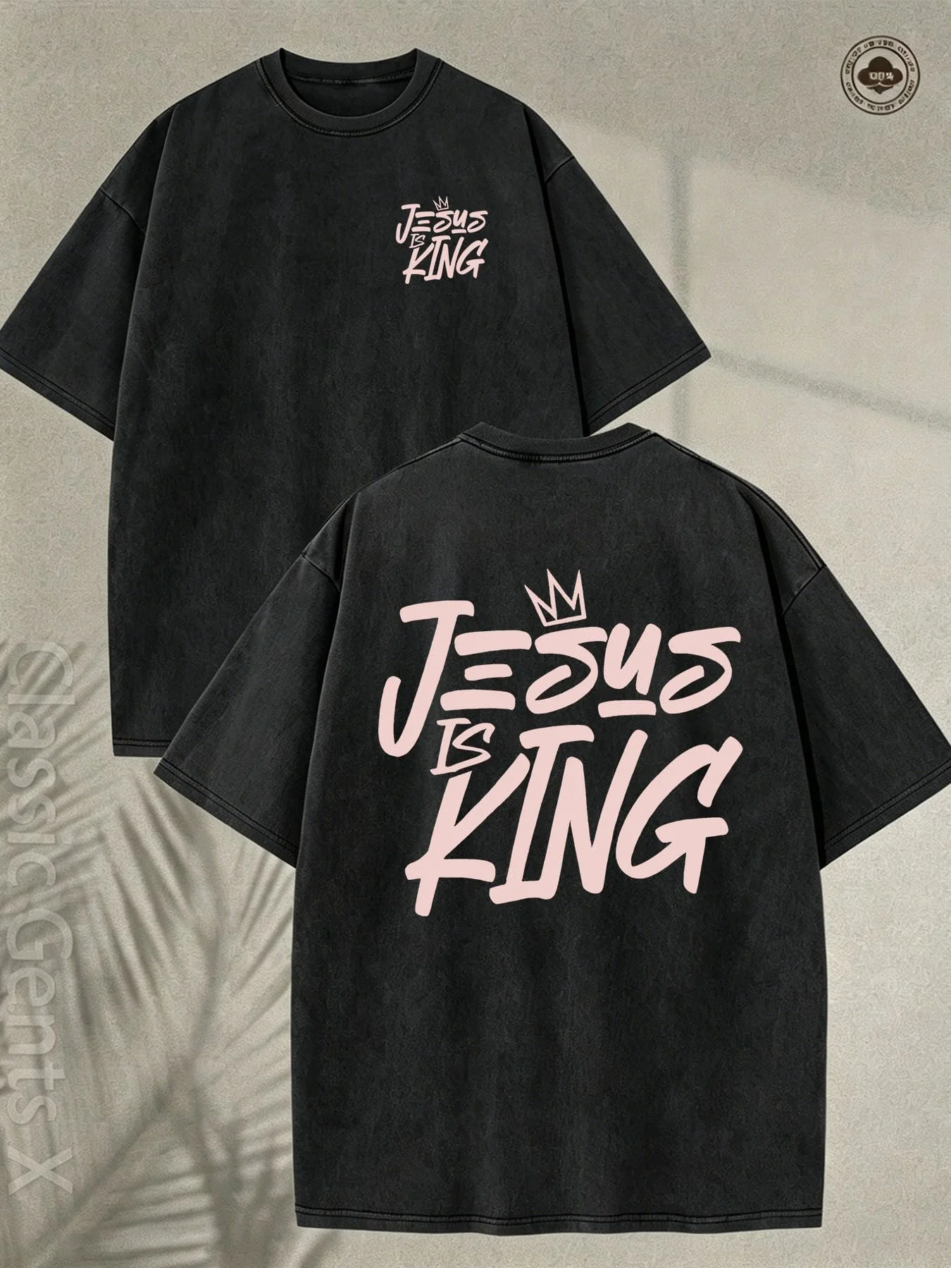 Summer Tops For Women, Jesus Is King Double Sided Washed Graphic Tee, Oversized Tshirts, Y2k Clothes, Christian Faith Shirt, Spring Outfits, Retro Str