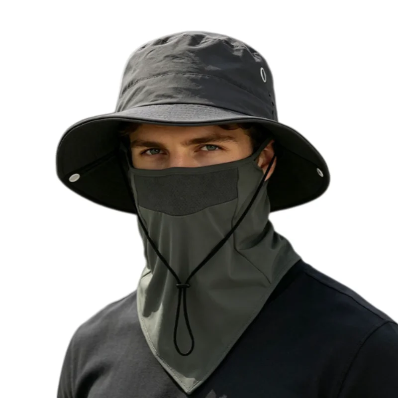 Summer Sun Hats UV Protection Outdoor Hunting Fishing Cap for Men Women Hiking Camping Visor Bucket Hat Neck Flap Fisherman Hat view 3