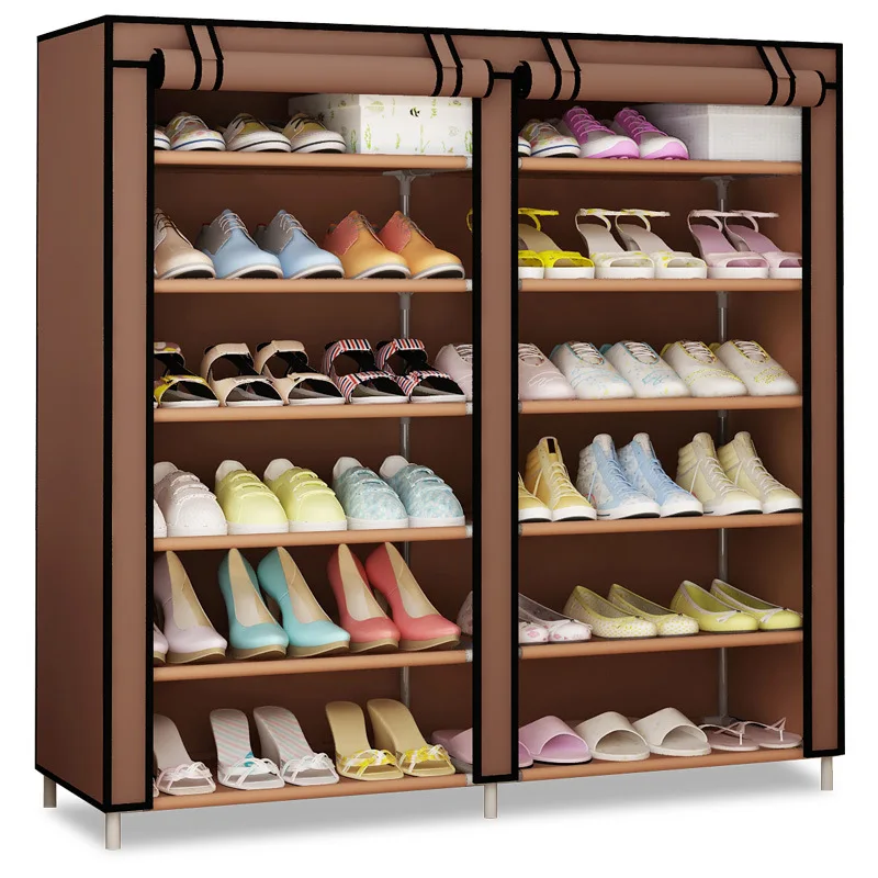 Dustproof shoe cabinet Simple shoe cabinet Double row large capacity storage cabinet Combination shoe rack